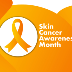 May is Skin Cancer Awareness Month concept. Template for background, banner, card, poster with text inscription. Vector EPS10 illustration